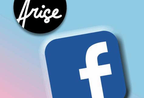 Das Logo von Arise und das Logo von Facebook