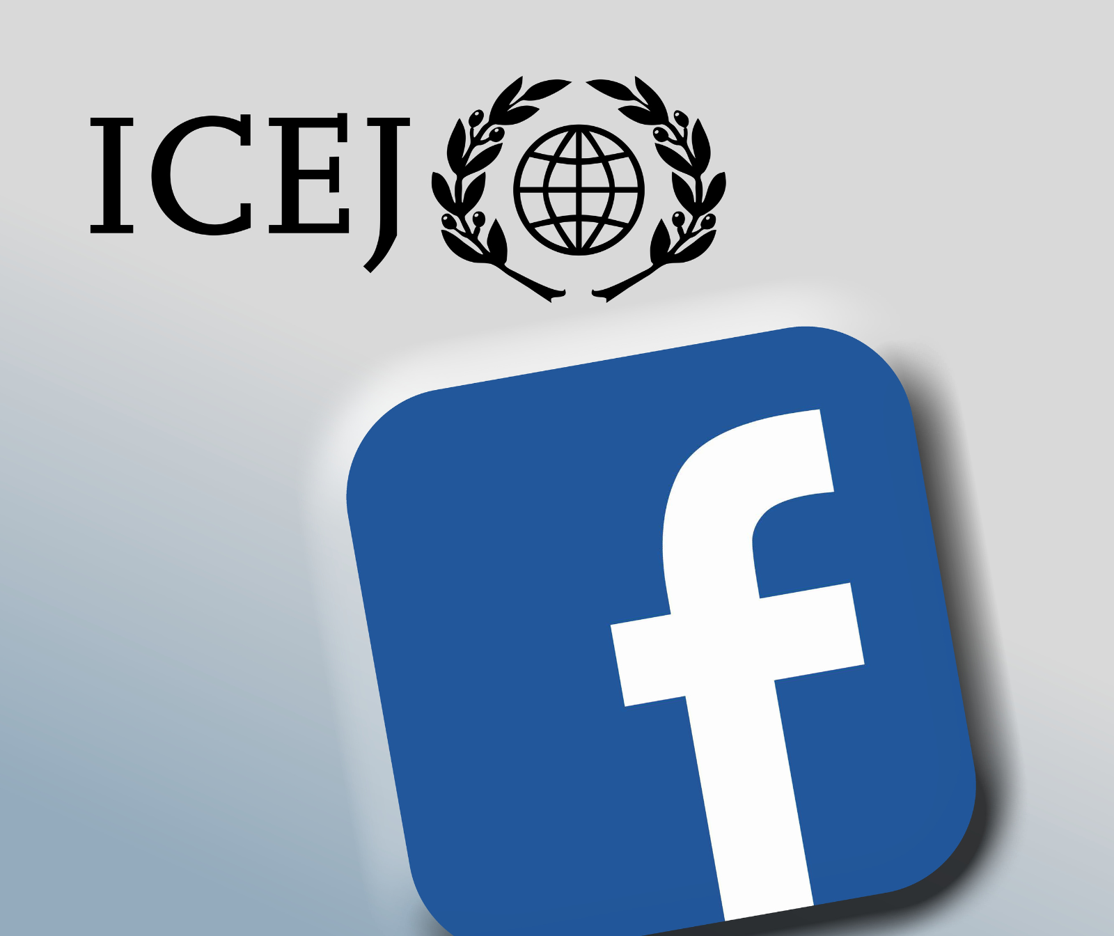 Das Logo der ICEJ und das Logo von Facebook