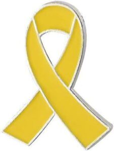 Bring them home - Gelbe Schleife Anstecknadel Abbildung