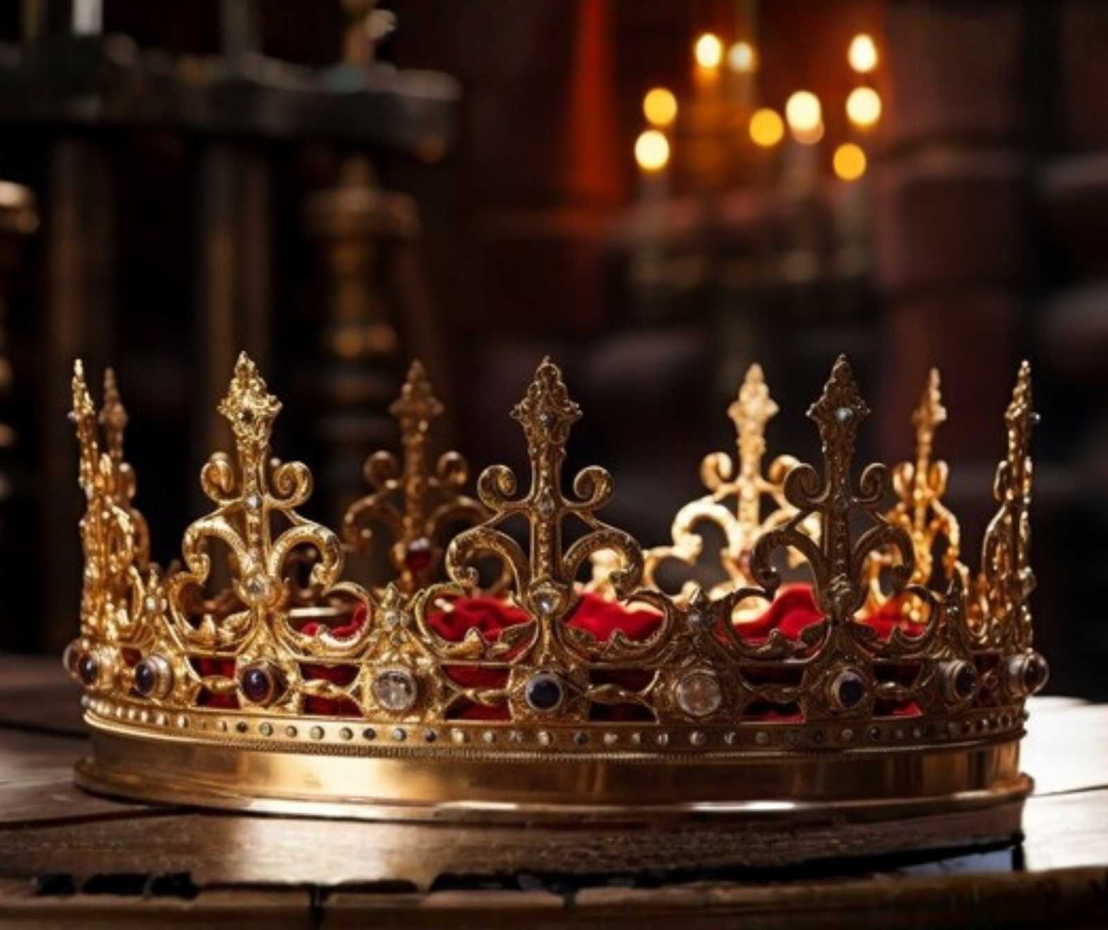 Jesaja-62-Gebetsinitiative der ICEJ - eine goldene, königlich aussehende, Krone auf einem Tisch liegend